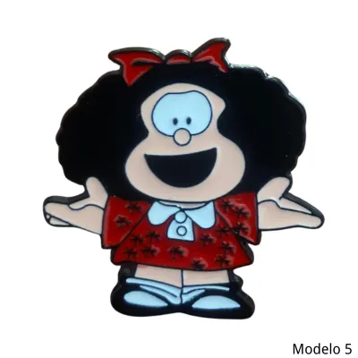 Pin Mafalda Metal 5 Mano Abierta