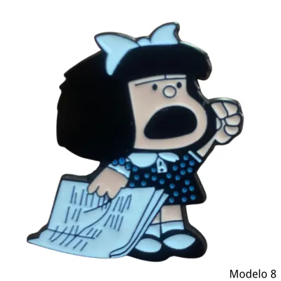 Pin Mafalda Metal 8 Lleva Periodico