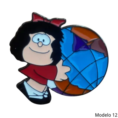 Pin Mafalda Metal 12 Mundo