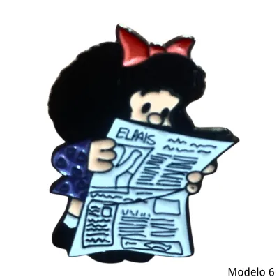 Pin Mafalda Metal 6 Lee Periodico