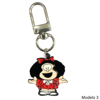 Mini Llavero Mafalda Metal 3 Mano Abierta