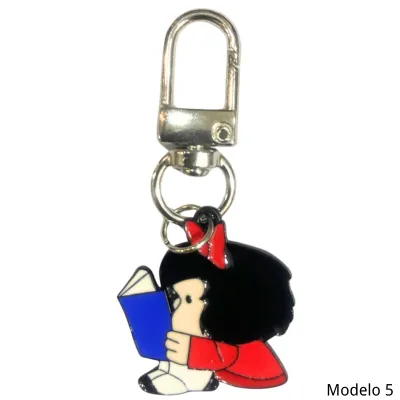 Mini Llavero Mafalda Metal 5 Lee Libro
