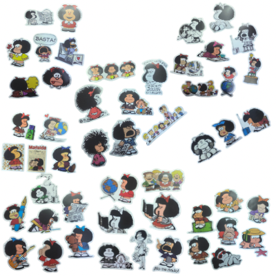 Sticker Vinilo Mafalda * 50 Unidades