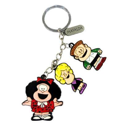 Llavero Mafalda Metal Familia Mano Abierta