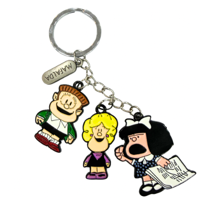 Llavero Mafalda Metal Familia Lleva Periodico