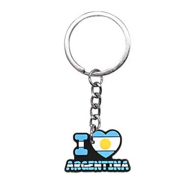 Mini Llavero Goma 5 I Love Argentina