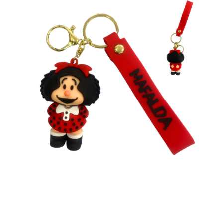 Llavero Mafalda Goma Rojo